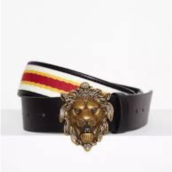 Topshop Accessories - Topshop Lion Face Stripe Belt size small